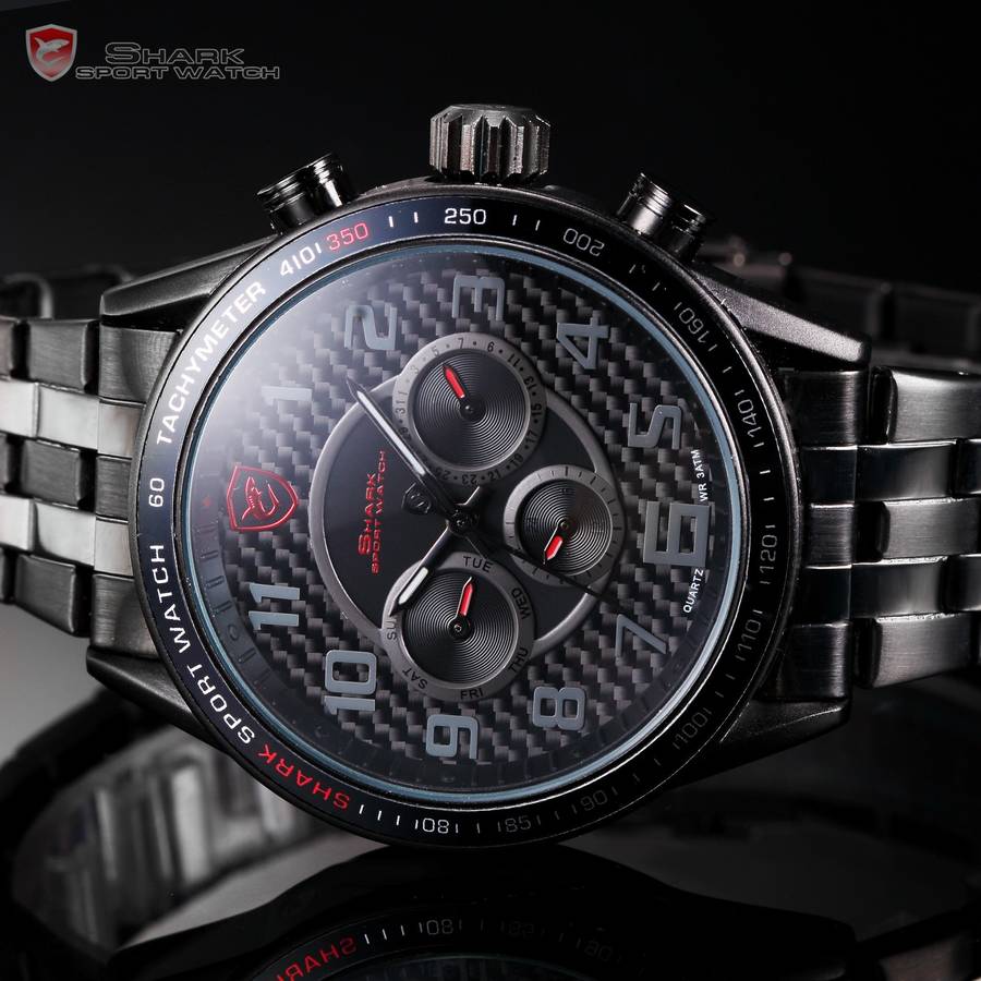 brand new SHARK F1 BLACKNOSE CHRONOGRAPH WATCH BRAND NEW W/ BOX, PAPERS, LOADED!!