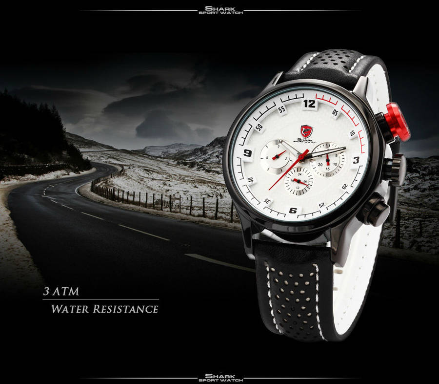 1 day only** SHARK NASCAR GRAN TORINO CHRONOGRAPH WATCH BRAND NEW  FULLY LOADED!!