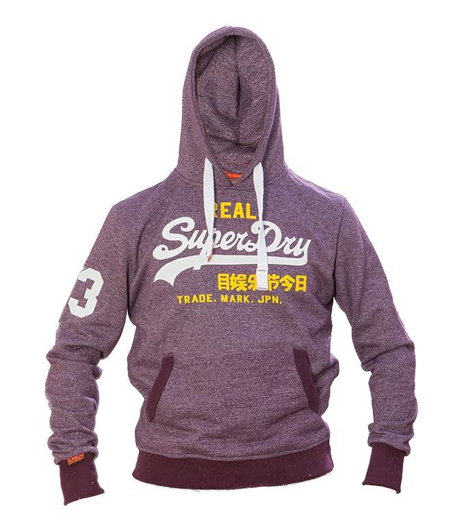 SUPERDRY State Athletic Hoodie Brown - SUPERDRY Small