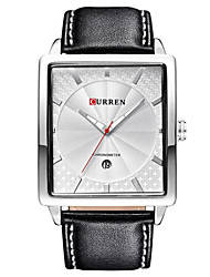 Men¿s Simple Calendar Square Dial Pu Leather Band Quartz Analog Wrist Watch
