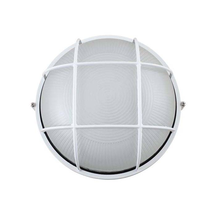 Eurolux White Large Round Bulkhead With Grid