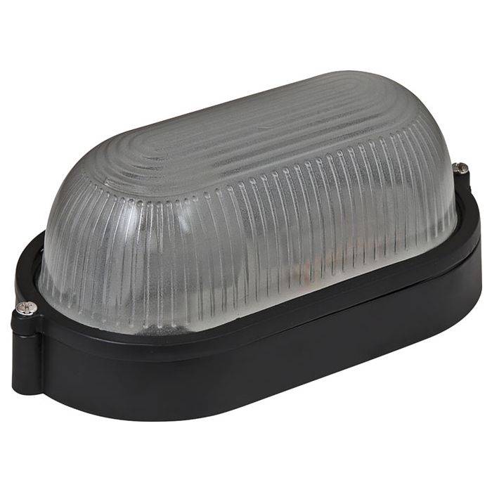Eurolux Black Small Oval Bulkhead Fitting
