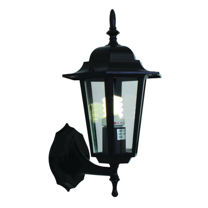 Eurolux Black 6 Panel Up Facing Lantern