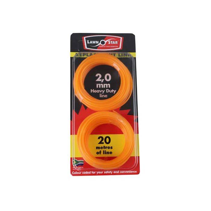 Lawn Star Nylon Trim Line 2mm x 20m - 2 Pack