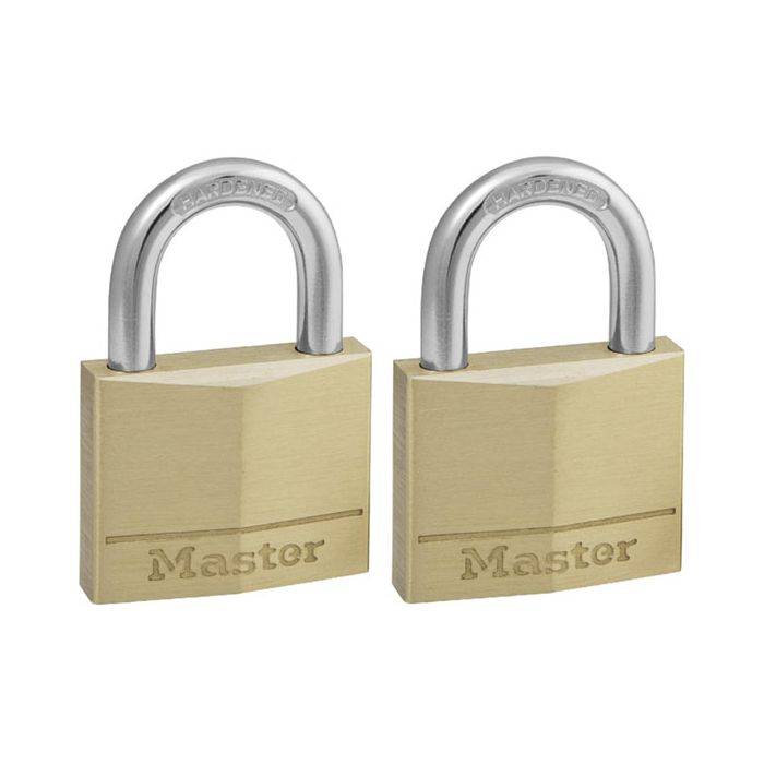Master Lock Brass Padlocks 40mm- 2 Pack