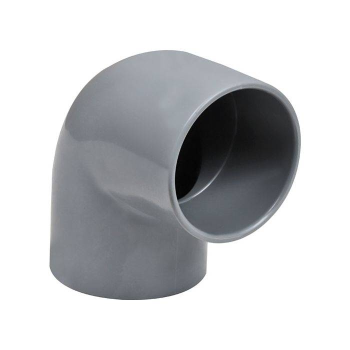 Black PVC Pool 90° Elbow 50mm