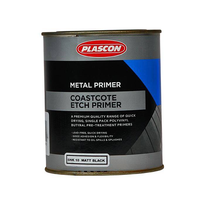 Plascon Coastcote Etch Primer Matt Black 1L
