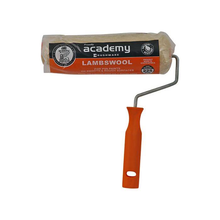Academy Brushware Lambswool Roller & Handle 225mm