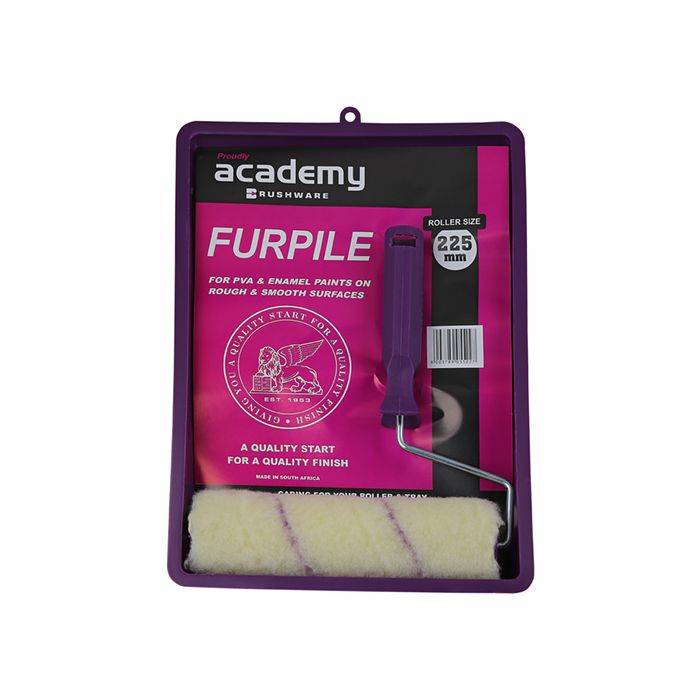 Academy Brushware Furpile Roller & Tray Set 225mm