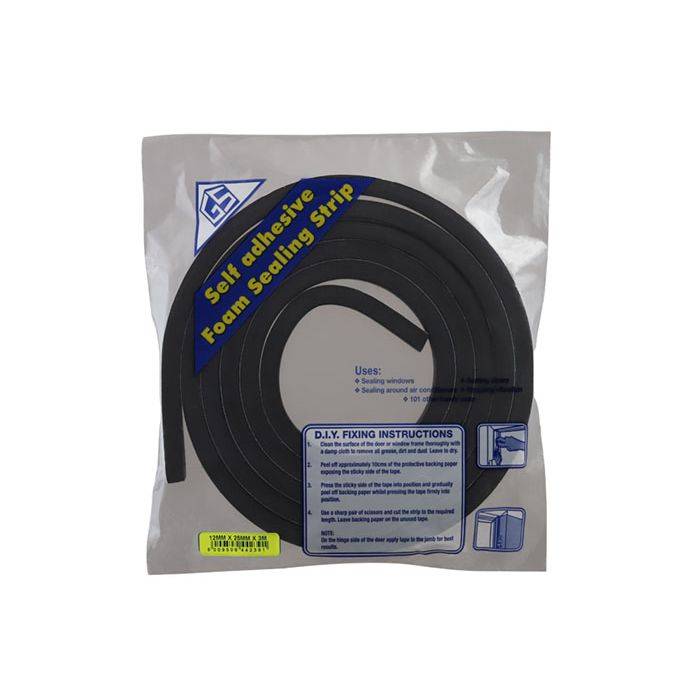 Glacier 12mm Foam Sealing Strip 25mm x 3m