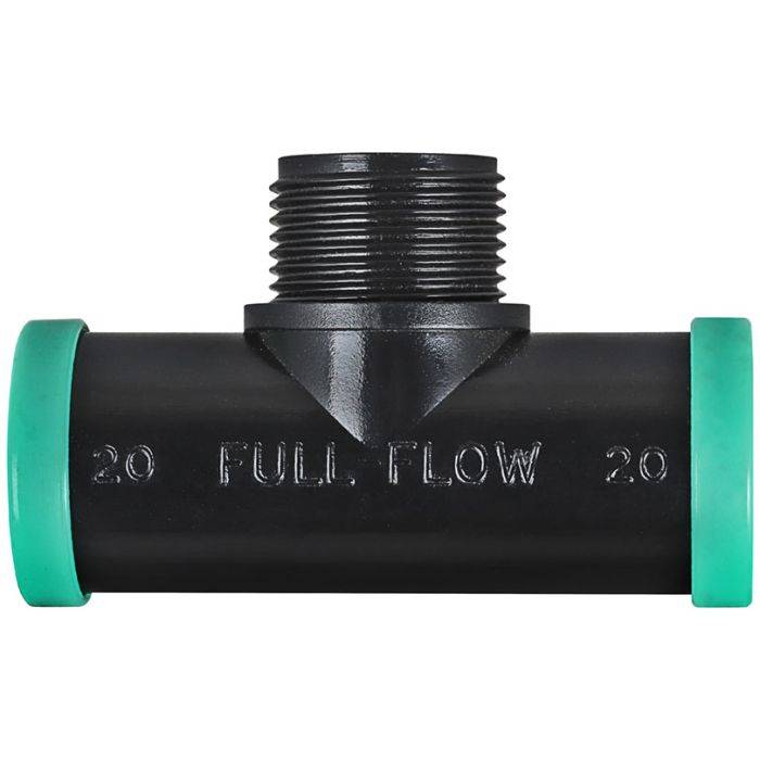 Full Flow Irrigation Male Combination Tee 20mm x 3/4"