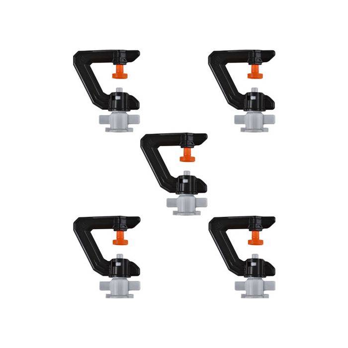 Rain-Jet Micro Irrigation Orange 360° Spreader Head - 5 Pack