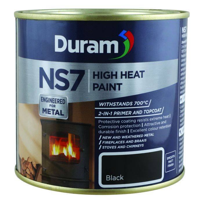Duram NS7 Heat Resistant Enamel 500ml Black