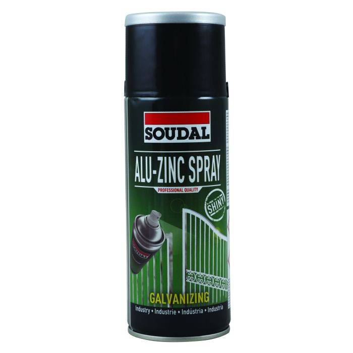 Soudal Alu-Zinc Spray Industrial Shiny Application 400ml