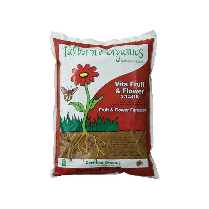 Talborne Organics Vita Fruit & Flower 3:1:5 (18) Fertilizer 2kg
