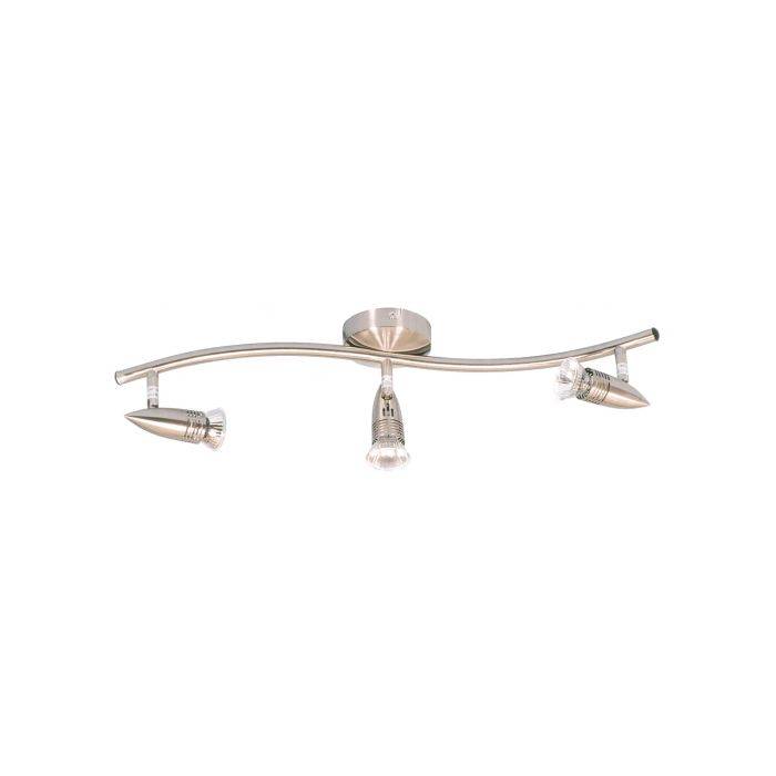 Bright Star Satin Chrome 3-Light Bullet Head Bow Spotlight