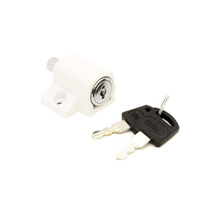 BBL White Push Lock Patio Lock