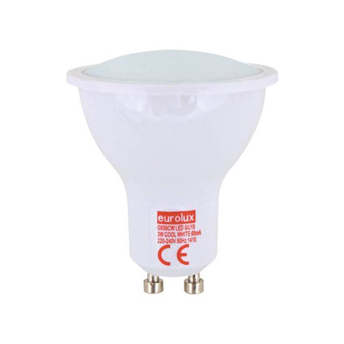 Eurolux 3W Cool White GU10 LED Downlight Lamp