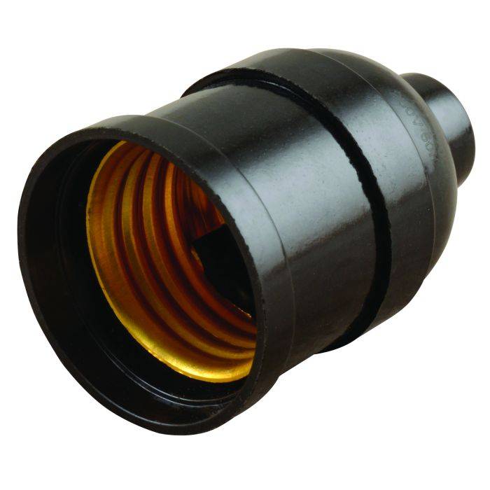 Black Lamp Holder Bakelite E27 10mm