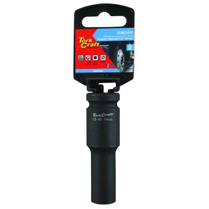 Tork Craft 1/2" Drive 6 Point Deep Tube Socket 10mm