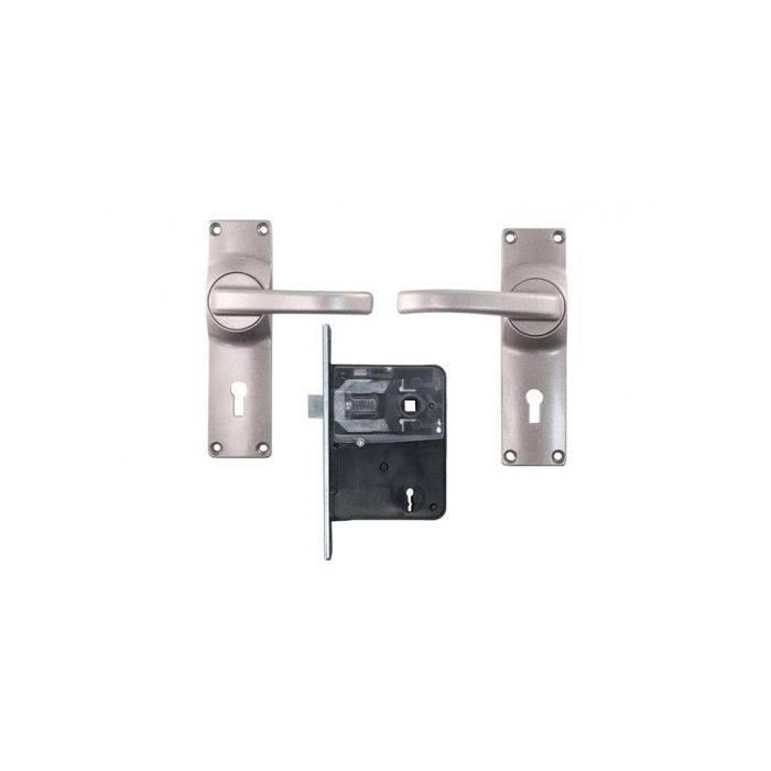 Fort Knox Satin Chrome 2 Lever Nylon Mortice Lockset