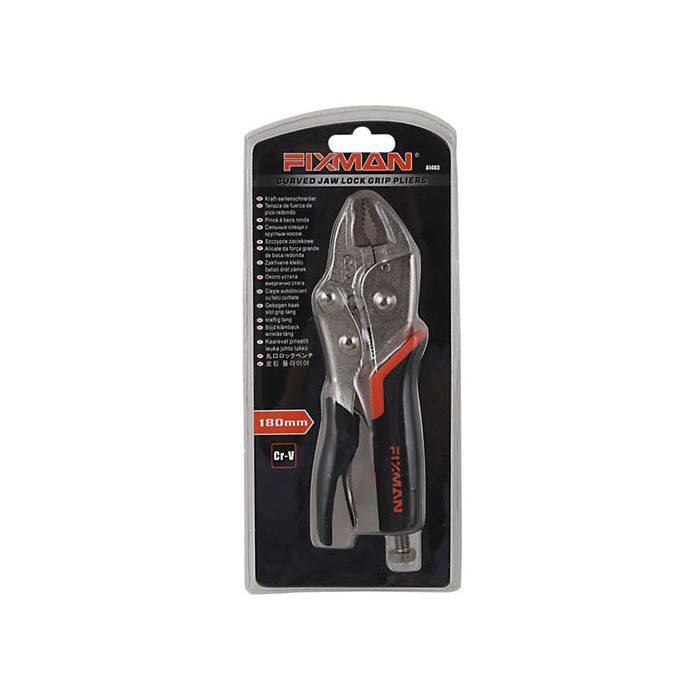 Fixman Curved Jaw Locking Plier 180mm