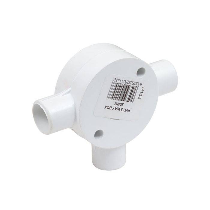 PVC Conduit 3-Way Box 20mm