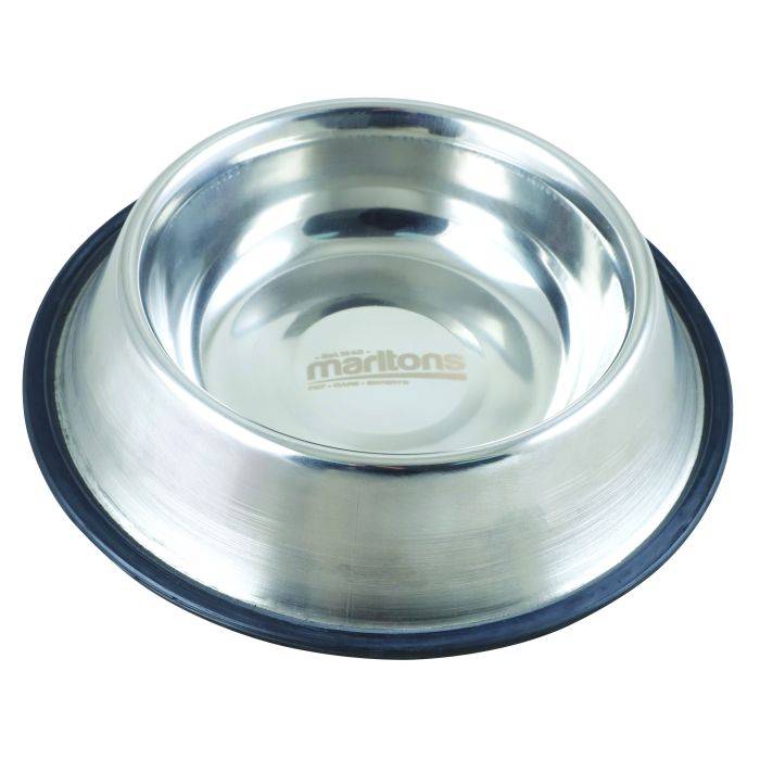 Marltons Stainless Steel Anti Slip Dog Bowl 0.45L