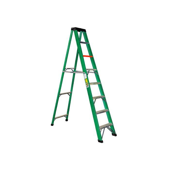 Castor & Ladder Fibreglass Commercial A-Frame Step Ladder 2.4m