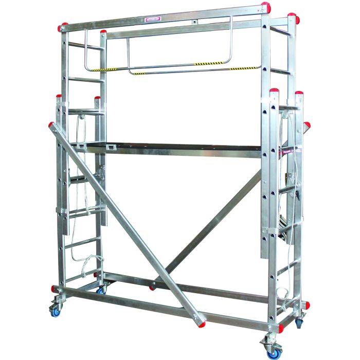 Castor & Ladder Aluminium Mobile Platform Trestle Ladder