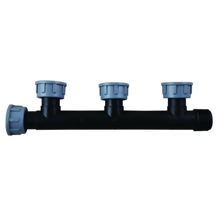PVC Irrigation 3 Outlet Manifold