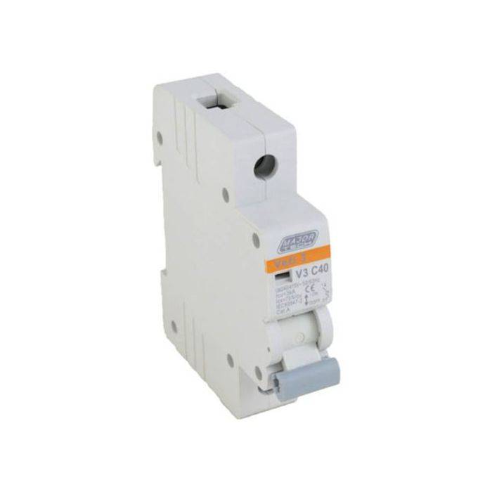 Major Tech 1-Pole 40A Circuit Breaker MCB 3Ka