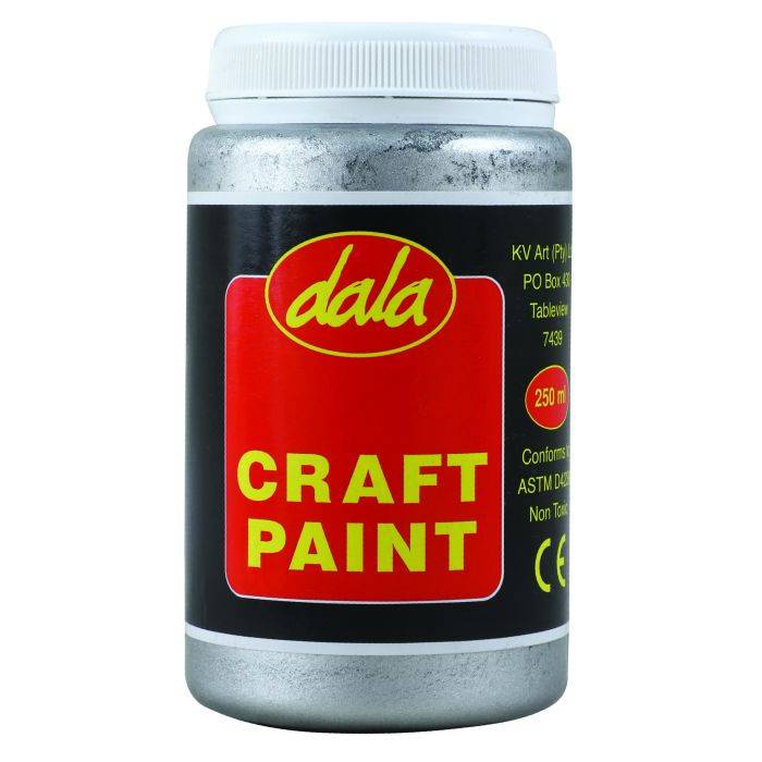 Dala Acrylic Craft Paint Silver 250ml