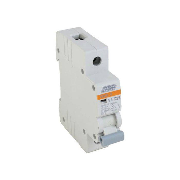 Major Tech 1-Pole 25A Circuit Breaker MCB 3Ka