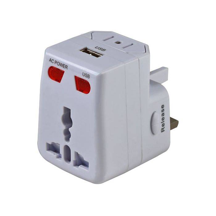 Multi-Travel Adaptor With USB Socket