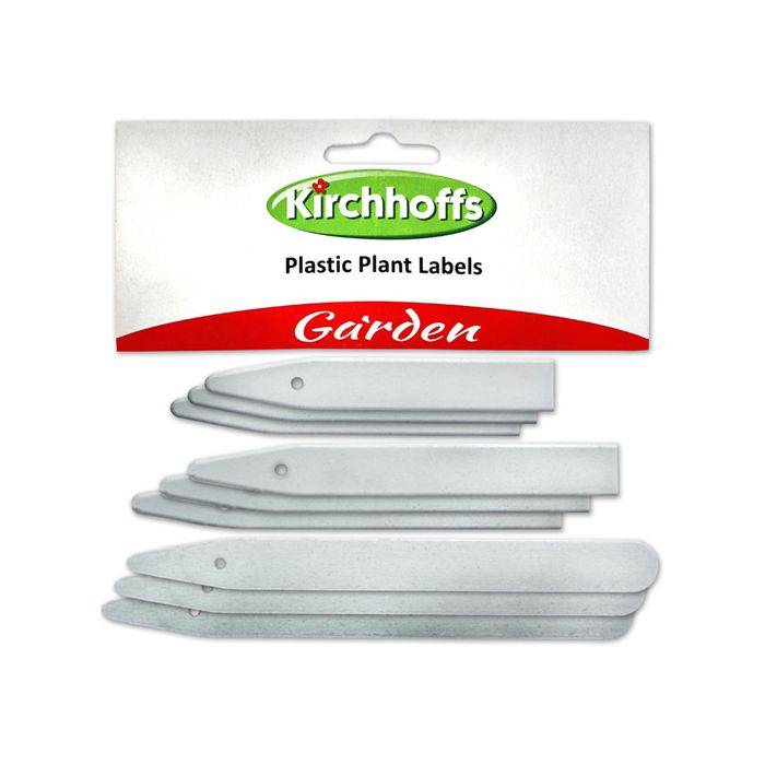 Kirchhoffs White Plastic Labels - 60 Pack