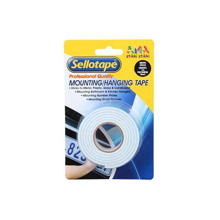 Sellotape Double Sided Mounting Tape 24mm x 1m