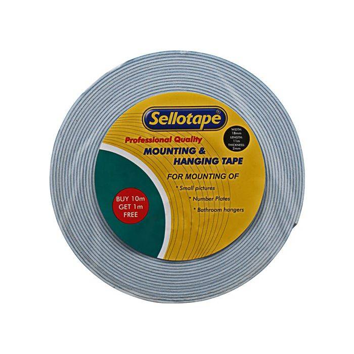 Sellotape Double Sided Tape 2.0 x 18mm x 11m