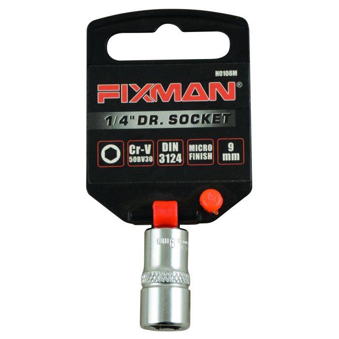 Fixman 1/4" Drive Hex Socket 9mm