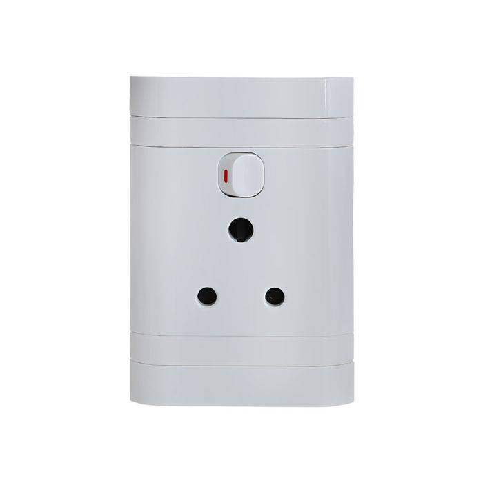 Lesco White Single RSA Wall Socket 2x4