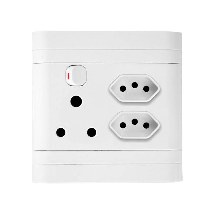 Lesco White 2 New RSA & 1 RSA Wall Socket 4x4