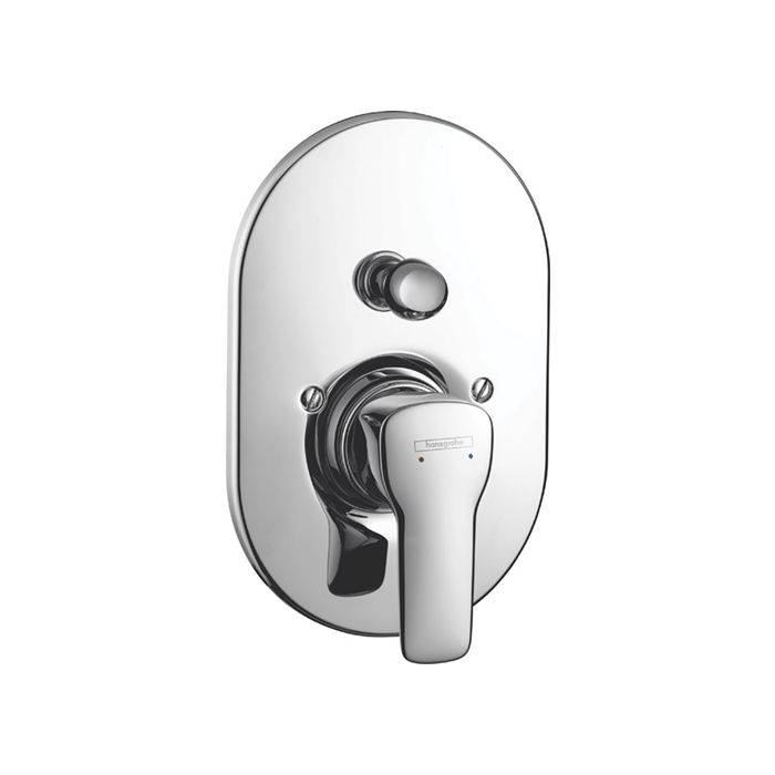 Hansgrohe MySport Chrome Concealed Single Lever Bath Mixer Set