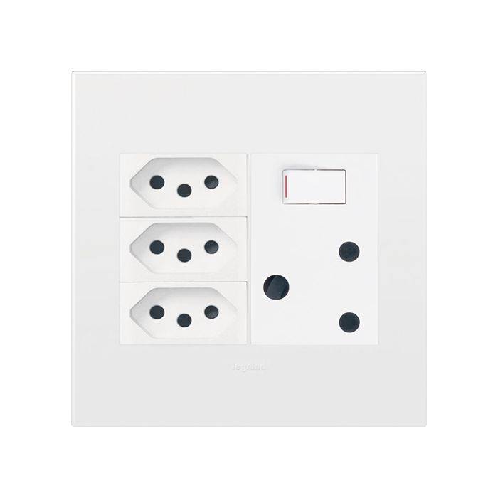 Legrand Arteor White 3 New RSA & 1 RSA Wall Socket 4x4
