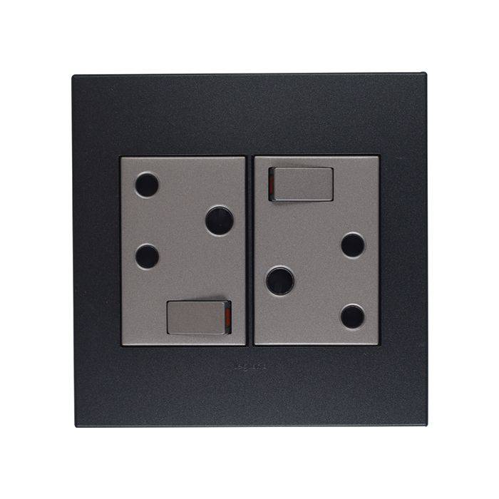 Legrand Arteor Graphite Double RSA Wall Socket 4x4