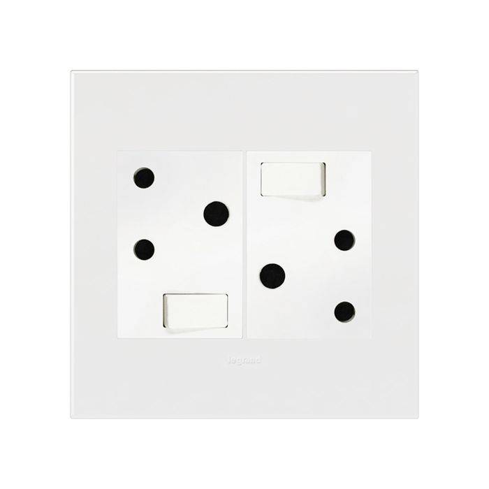 Legrand Arteor White Double RSA Wall Socket 4x4
