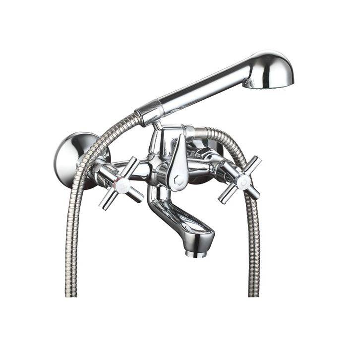 Icon Red Chrome Plated Scorpio Bath Mixer With Hand Shower