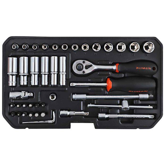Fixman 42 Piece 1/4" Drive Socket Set