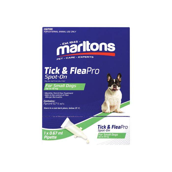 Marltons Tick & FleaPro Spot-On For Small Dogs 0.67ml