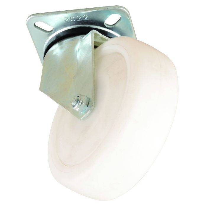 Castor & Ladder White Polyprop Swivel Castor Wheel 125mm