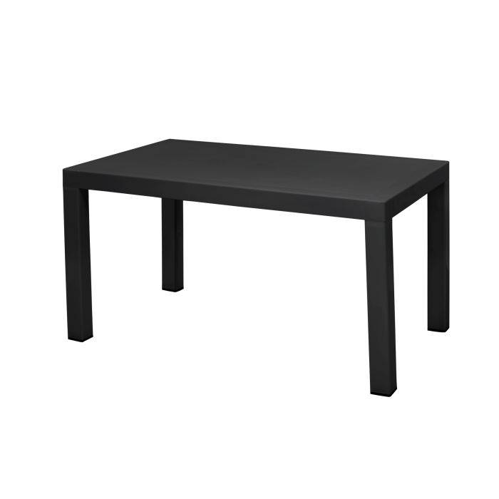 Black 6 Seater Elite Rattan Table